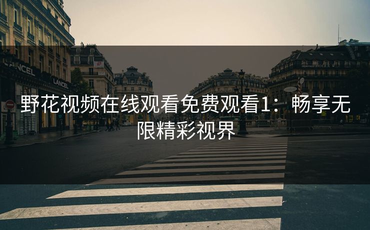 野花视频在线观看免费观看1:畅享无限精彩视界 野花视频在线观看免费观看1:畅享无限精彩视界